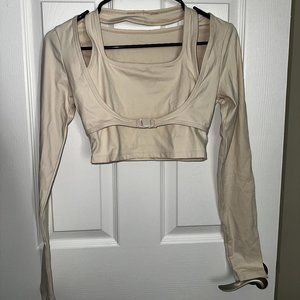 Halara Cropped 2 in 1 Yoga Halter Top